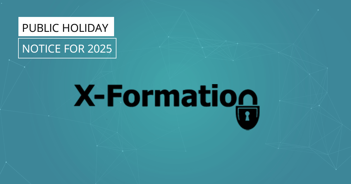 X-Formation - Public holiday notice for 2025