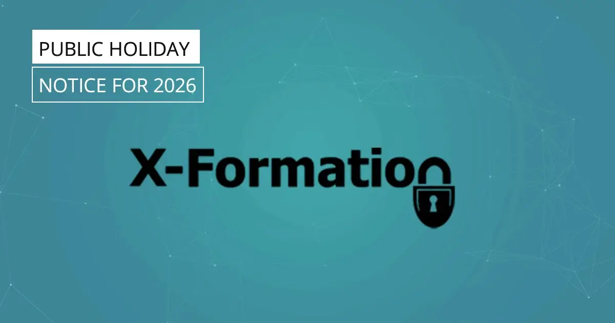 X-Formation - Public holiday notice for 2026
